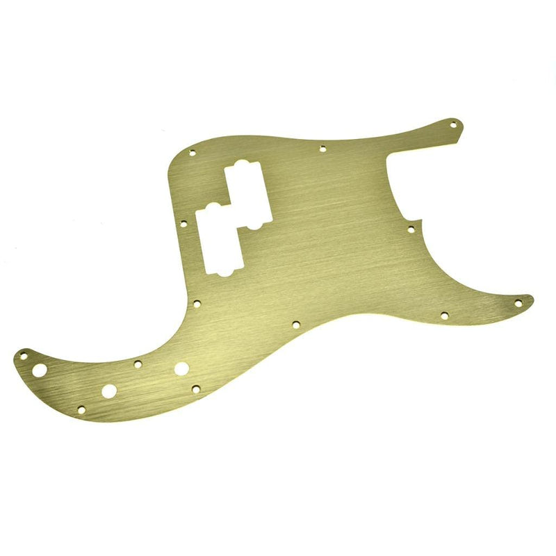 [AUSTRALIA] - KAISH 13-Hole Metal Aluminium Anodized P Bass Style Pickguard American Modern Style Standard Bass Pick Guard for Precision P Bass Gold Right Handed Version 