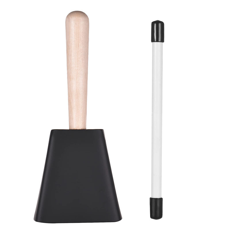 [AUSTRALIA] - Professional Metal Cowbell with Wooden Handle Mallet Percussion Instrument 