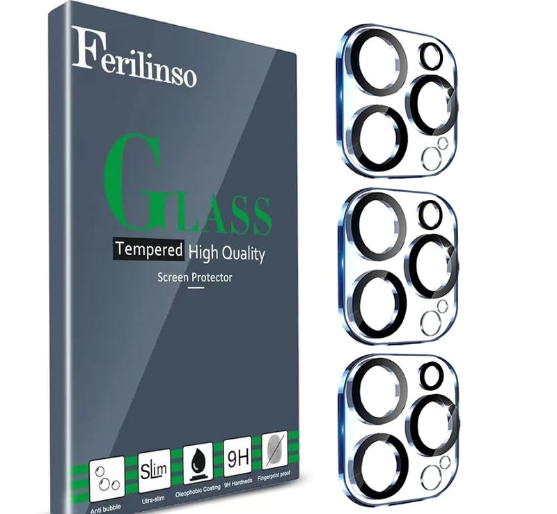 Ferilinso Designed for iPhone 13 Pro Max Camera Lens Protector, Designed for iPhone 13 Pro Camera Lens Protector, 3 Pack 9H Tempered GlaSS, Night Shooting Mode, Case Friendly, High Definition 6.1 INCH-6.7 INCH