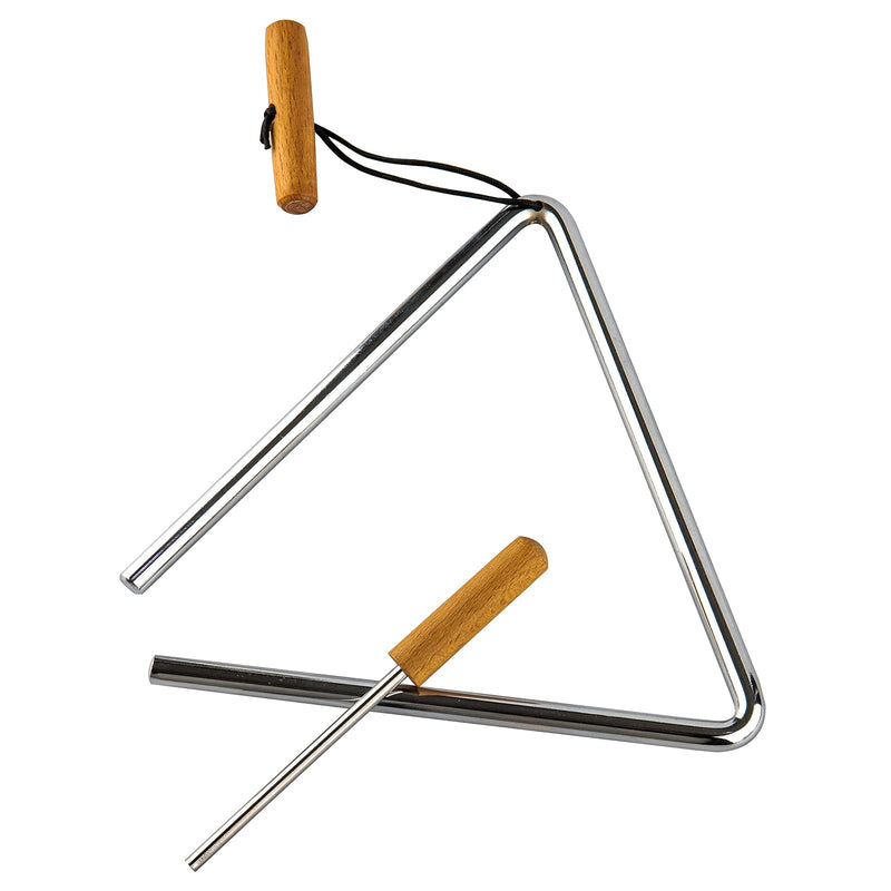 [AUSTRALIA] - Triangle Hand Percussion with Striker,Rhythm Steel Triangles Music Instrument (8 inch) 8 in 