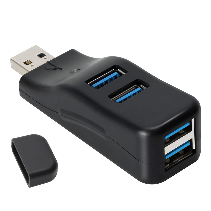 VCOM 4-Port USB 3.0 Data Hub for Laptop, Portable Mini USB A Splitter High Speed for Desktop Computer, Surface Pro, USB Sticks, Flash Drive, Mobile HDD, Headset, Keyboard, Mouse