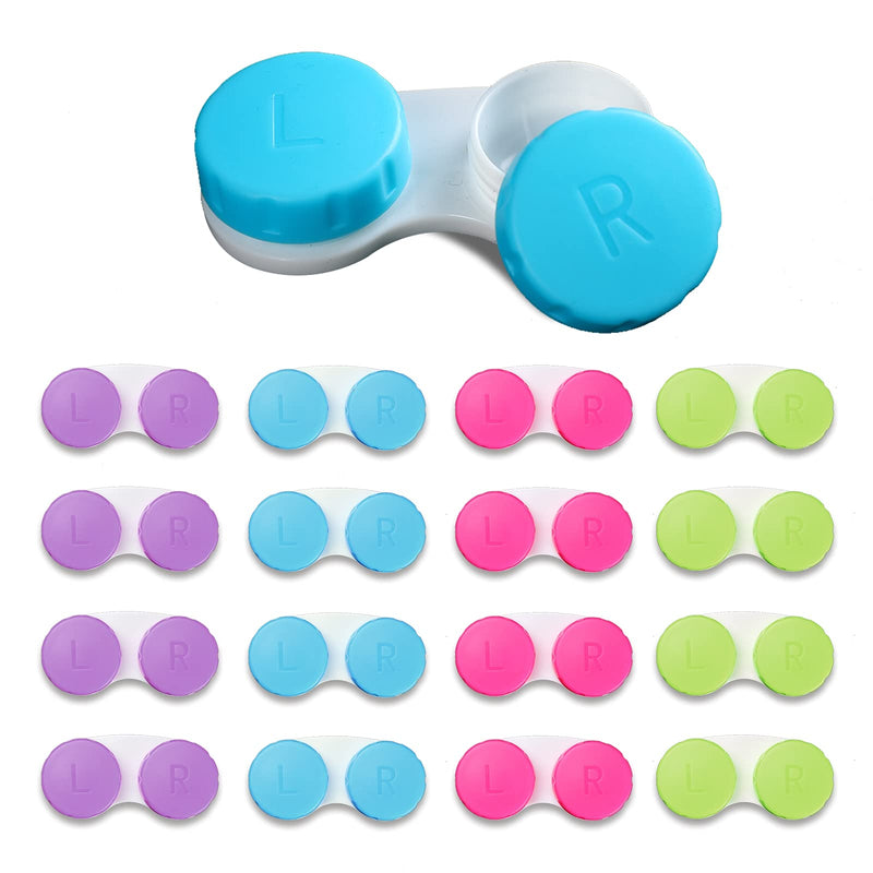 [AUSTRALIA] - 16 Pack Contact Lens Case Box, Mini Contact Lens Case, Colorful Bulk Box Holder Container, Contact Lens Case Set 
