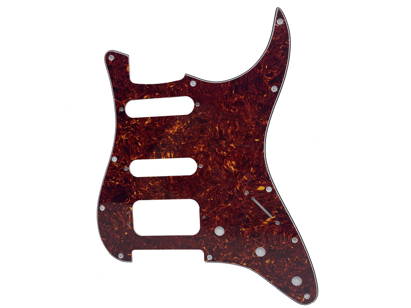 [AUSTRALIA] - Dopro 11-Hole Strat HSS Guitar Pickguard 3-Screw Humbucking Pickup Mount Fits American Fender Stratocaster Vintage Tortoise 