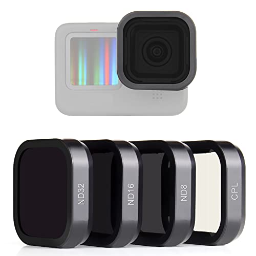 SOONSUN 4-Pack ND & CPL Lens Filter Set for GoPro Hero 12 11 10 9 Black 4-Pack ND Filters for Hero 9 10 11 12 Black