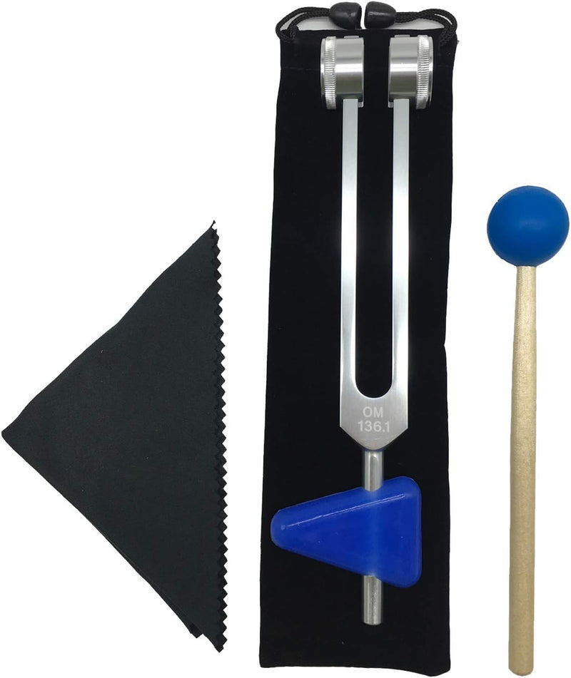 [AUSTRALIA] - OM 136.1 Hz Tuning Forks for Healing Chakra Tuning Forks Weighted Angel Tuning Forks Medical Sonic Slider Tuning Fork 136.1hz Frequency Generator for Healing Yoga 