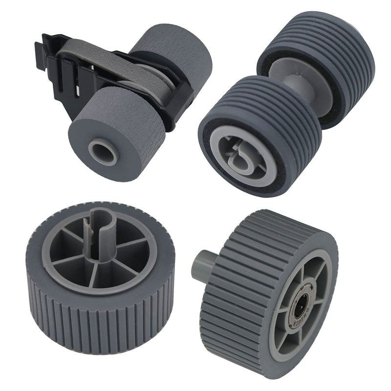 Intendvision Replacement Scanner Brake Roller and Pick Roller Set Compatible with for Fujitsu fi-7600 fi-7700 fi-7700S, Part No PA03740-K010 PA03740-K011