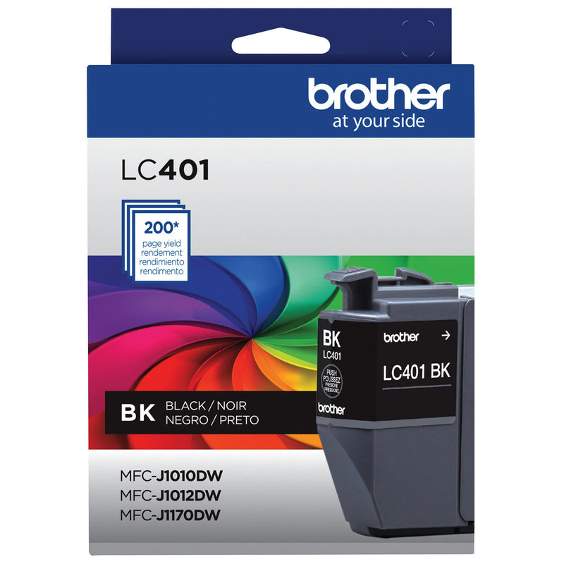 Brother Genuine LC401BK Standard Yield Black Ink Cartridge