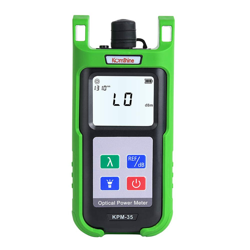 [AUSTRALIA] - Komshine KPM-35 Fiber Optic Cable Tester Portable Optical Fiber Power Meter with 7 Wavelengths 850nm-1625nm+Measurement Range -70~+10dBm+2.5mm Universal Interface+Self Calibration 