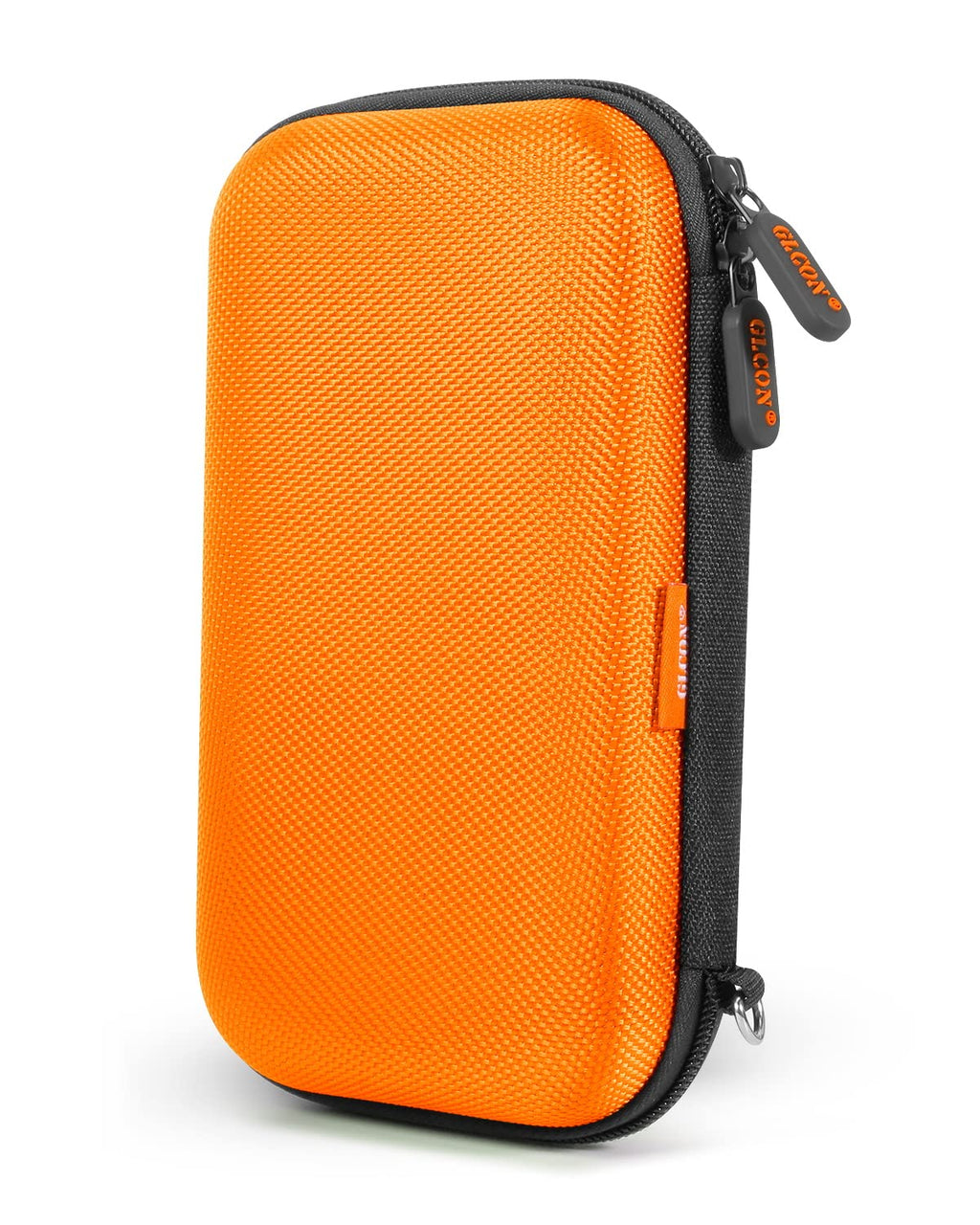 Orange Shockproof Hard EVA Carrying Case Travel Pouch for External Hard Drive, Power Bank, Cell Phone, Cable, Cord - Portable Small Electronic Accessories Organizer Storage Zipper Pouch Orange