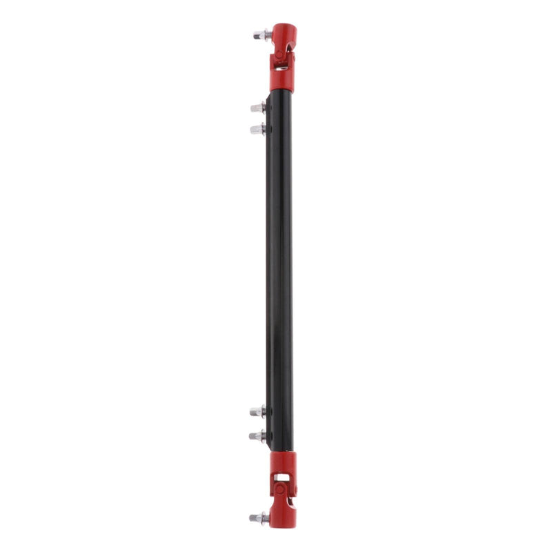 Colaxi 31cm Steel Double Drum Drive Shaft Pedal Driveshaft Rod DIY Replacement Bass Drum Pedal Connector Arm Percussion Instrument Parts Accessory, A Black and Red