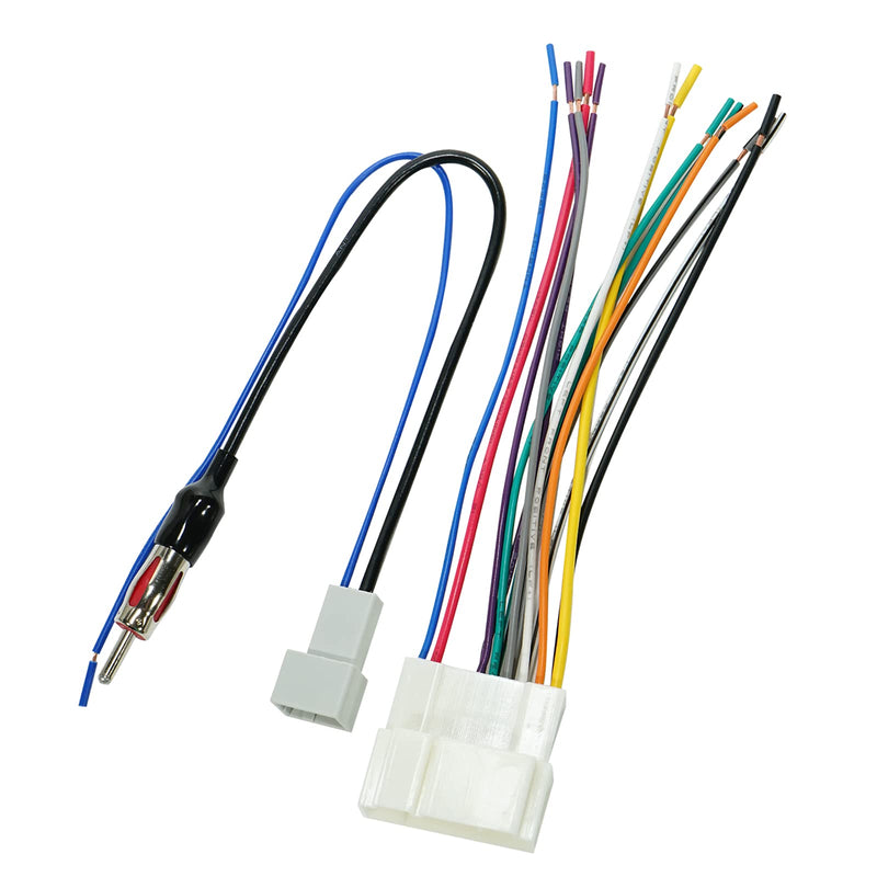 RED WOLF Radio Wiring Harness + Antenna Wire Adapter Compatible with Honda Civic/CR-V/Odyssey/Accord/Pilot/1998-2008, Acura TL/RSX/RDX 1999-2006 for Aftermarket Stereo Installation 98-08 harness + antenna adapter