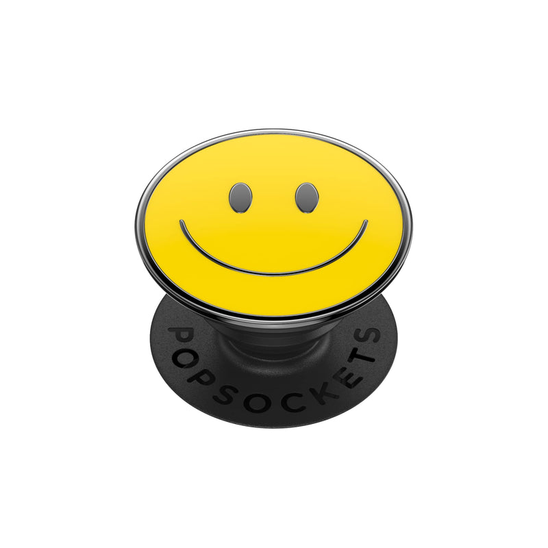 PopSockets Phone Grip with Expanding Kickstand, Enamel Graphic - Be Happy Adhesive