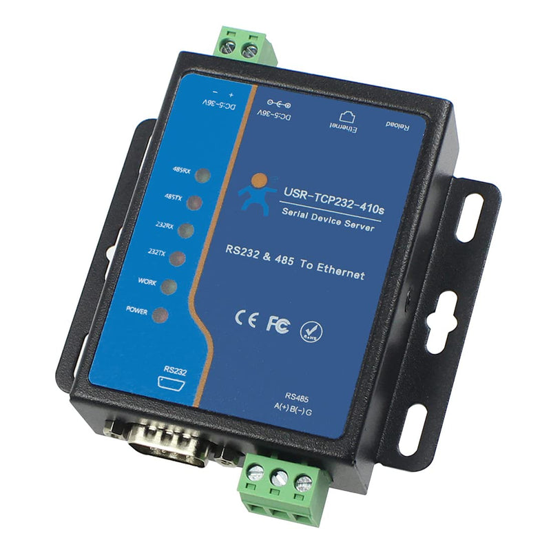 PUSR Usr-Tcp232-410S Server RS232 / RS485 Serial to Ethernet Adapter TCP/IP Converter Supports DHCP / DNS