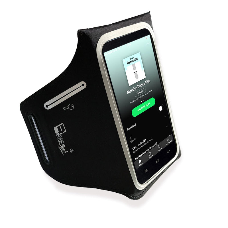 RevereSport Waterproof iPhone Pro Max 15/14/13/12/Plus Running Armband with Extra Pockets for Keys, Cash and Credit Cards. Phone Arm Holder for Sports, Gym Workouts and Exercise 6.7" Screen