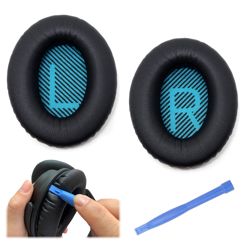 [AUSTRALIA] - Premium Headphones Replacement Ear Pads for Bose QC25 Quiet Comfort, QC 15, SoundTrue, SoundLink AE2 - Bose Headphones Replacement Parts - Blue/Black 