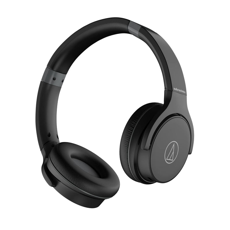 Audio-Technica ATH-S220BTBK Wireless On Ear Headphones, Black Adjustable On-ear, closed-back
