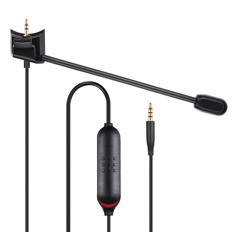 Detachable Mic Replacement for Bose QuietComfort 35 II(QC35 II) & Quiet Comfort 35(QC35) Headphones, Boom Gaming Microphone with Mute Switch for Xbox One, PS4, PS5, PC