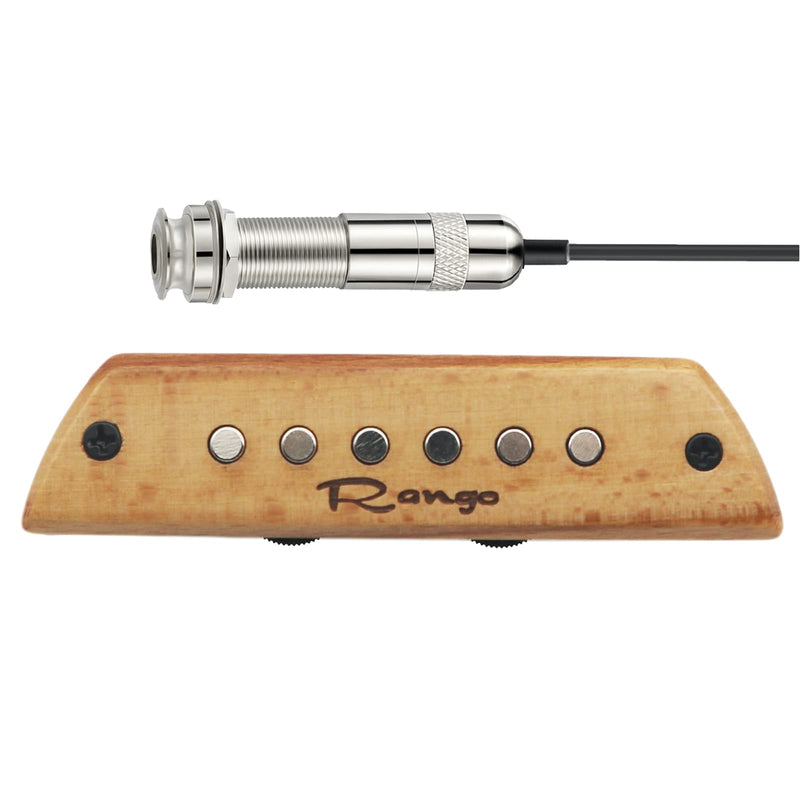 RG-S3 Passive Woody Soundhole Acoustic Guitar Pickup with Volume Tone Control for steel-string acoustic guitars - Magnetic Humbucker Pickup Beech Wood Soundhole Pickup