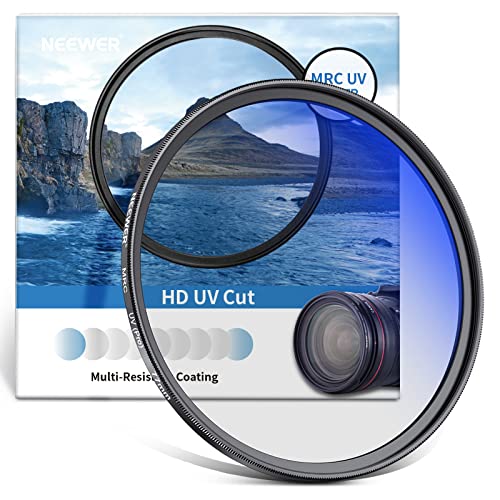 NEEWER 77mm MRC UV Protection Filter, 30 Multi-Layer Coated/High Definition//Waterproof/Scratch Resistant UV Fliter with Nano-Coating, Ultra-Slim UV Filter for 77mm Camera Lens HD