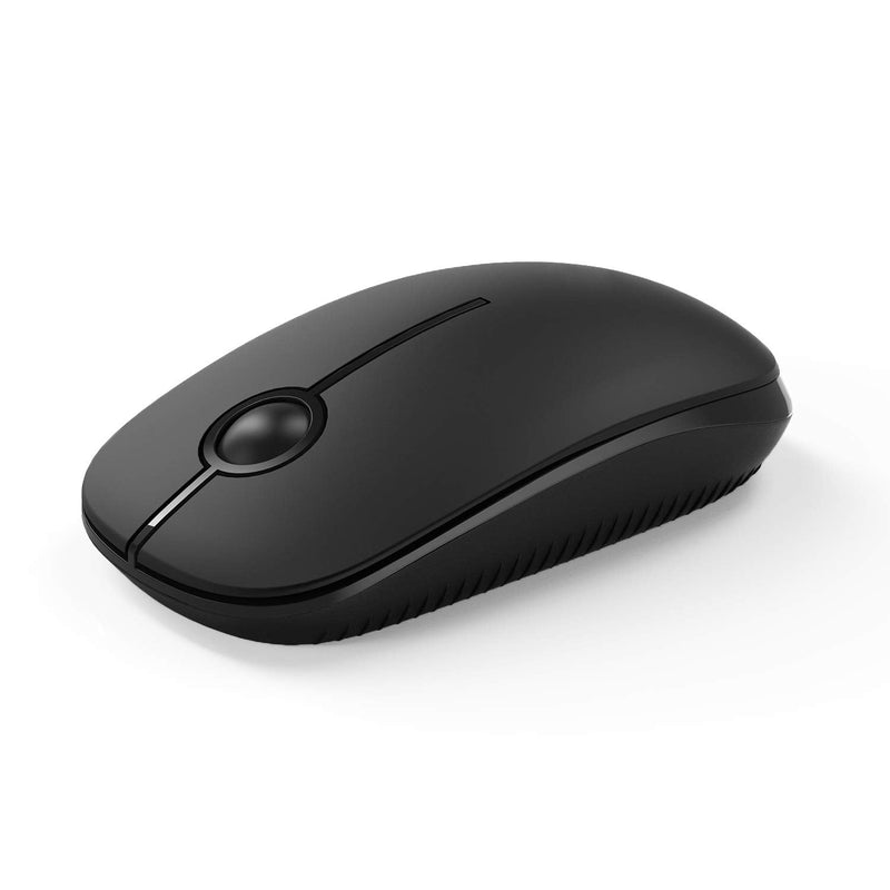 Wireless Mouse, Vssoplor 2.4G Slim Portable Computer Mice with Nano Receiver for Notebook, PC, Laptop, Computer (Black) Black