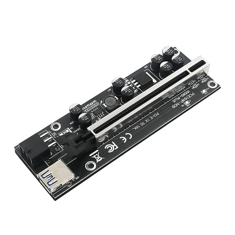 New Version 009S Plus PCIE Riser 1x to 16x Graphic Extension for Bitcoin GPU Mining Powered Riser Adapter Card