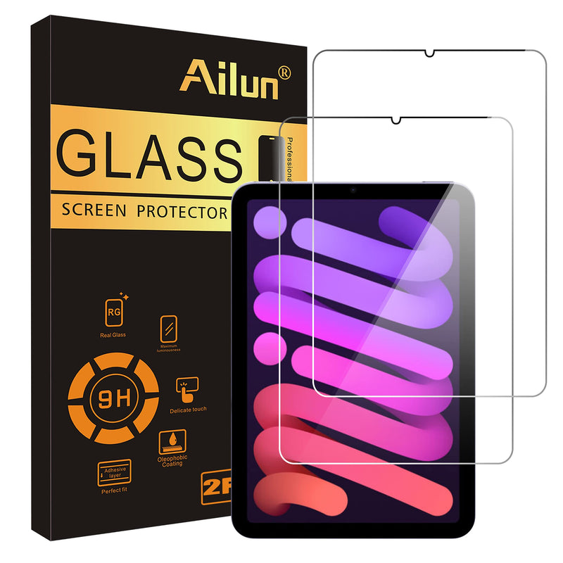 Ailun Screen Protector for iPad Mini 6[8.3 Inch] [2021 Release] Tempered Glass 2.5D Edge Ultra Clear Transparency, Anti-Scratches Case Friendly [2 Pack] 1