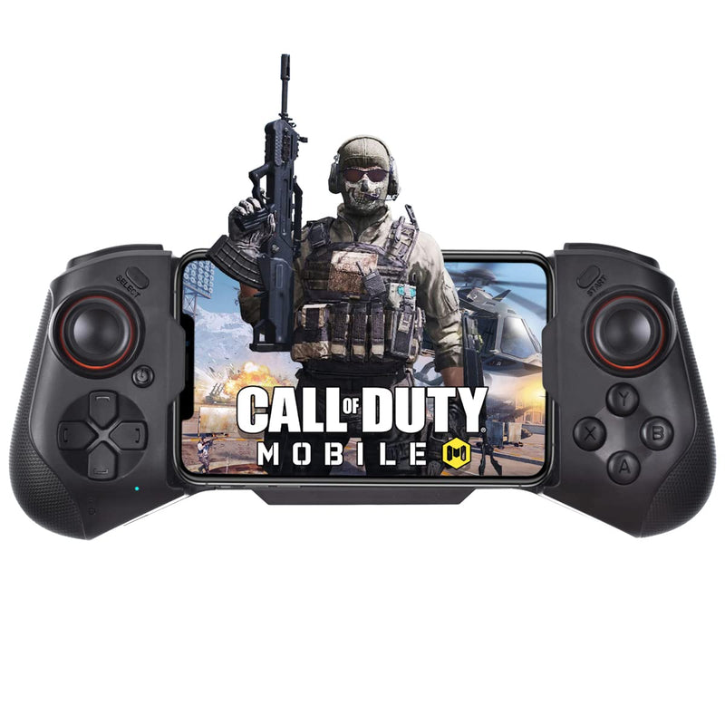 Wireless Controller for iPhone X/11/12/13/iPad/MacBook, Bluetooth Gamepad Joystick for Apple Arcade MFi Games, Cloud Gaming, Genshin Impact, Call of Duty Mobile -Direct Play [for iOS 13.4+ System] Black