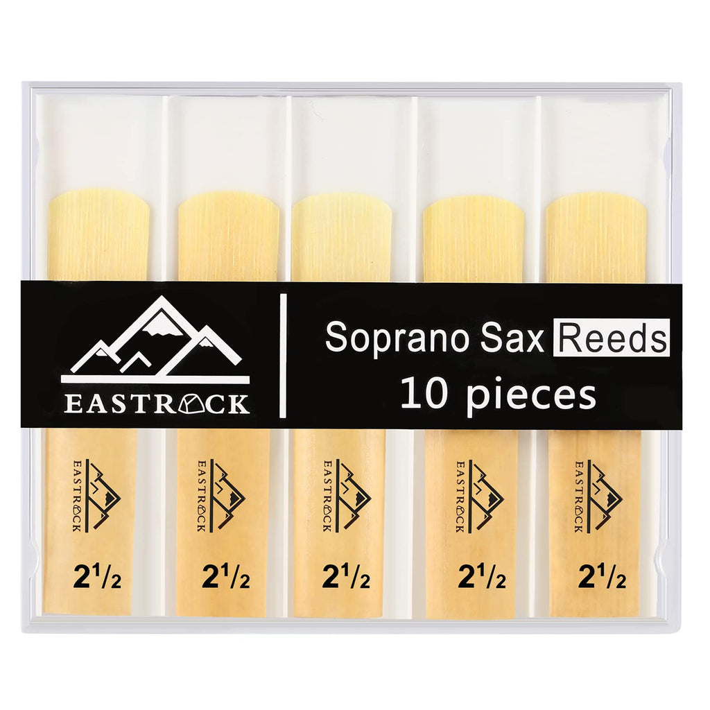 EASTROCK Clarinet Reeds 2.0/2.5/3.0 for Bb Clarinet Strength 2.5-10 Pack with Plastic Case