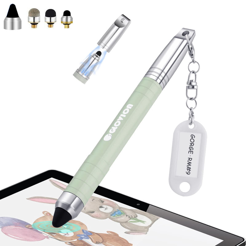 Stylus Pen for Kids Tablet, Easy Grip Stylus Pens Touch Screens Pencil for iPhone iPad Air Pro Capacitive Stylus Stylist Pen for Chromebook Android Fire Edition Tablet - Light Green