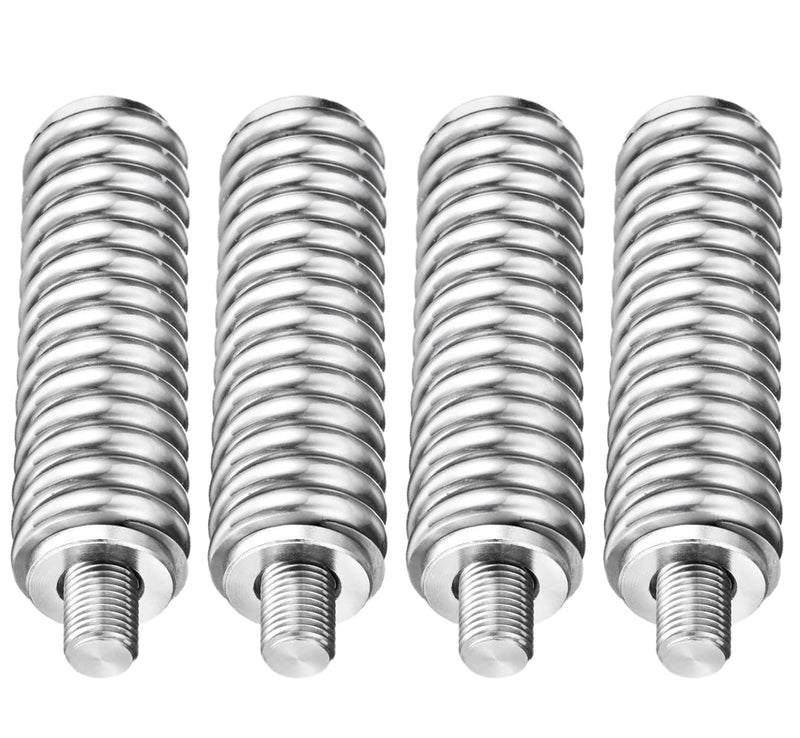 Wadoy SS-3H CB Antenna Spring Heavy Duty Stainless Steel CB Springs (4PCS) Fit Mobile/in-Vehicle CB Radio Antenna Mount up to 60" Long and 3/8", 24 Threads - 305311SS 4 Pack