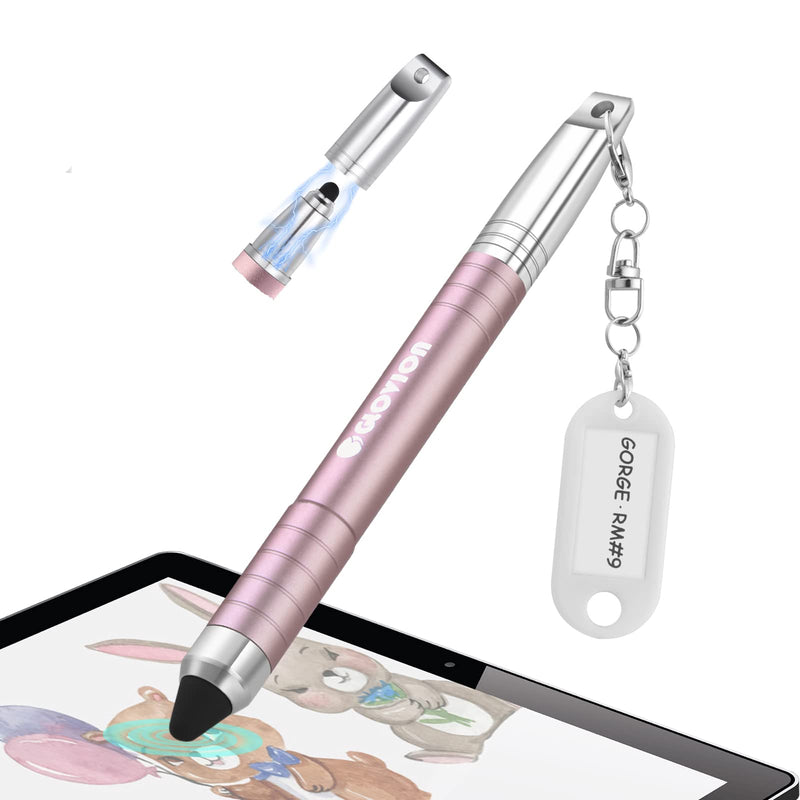 Stylus Pen for ipad, Easy Grip Kids Stylus Pens for iPhone IPad Air Capacitive Touch Screen Stylus for Kid Student Drawing Writing, Stylist Pen for Chromebook Android Fire Edition Tablet - Rose Gold