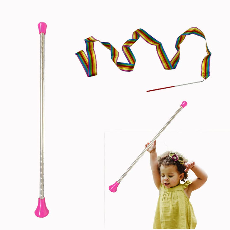 [AUSTRALIA] - Twirling Baton 21 Inches Marching Baton Spinning Dance Baton Metal Gymnastics Parade Stick for Child in Majorette (Pink) Pink 