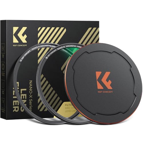 K&F CONCEPT 62mm Magnetic Polarizing Filter + Magnetic Basic Ring + Cap
