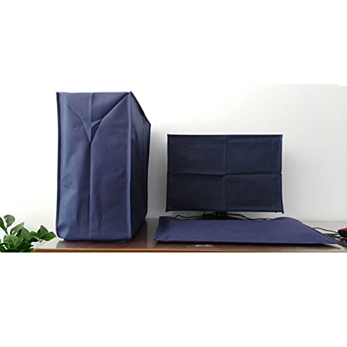 3 Pieces Computer Dust Cover Monitor + Keyboard+ Computer Host Pc Dust Proof Computer Covers Case Computer Dust Cover for Desktop Pc CPU Tower Protector (27'' Monitor Set Blue) 27'' Monitor Set Blue