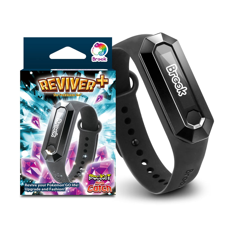 Brook Pocket Auto Catch Reviver Plus - Splendid Evolution, Auto Spin and Catching Pocket Monsters, IP67 Wristband Bracelet Accessory, Reminder for Disconnection, Battery Capacity Display
