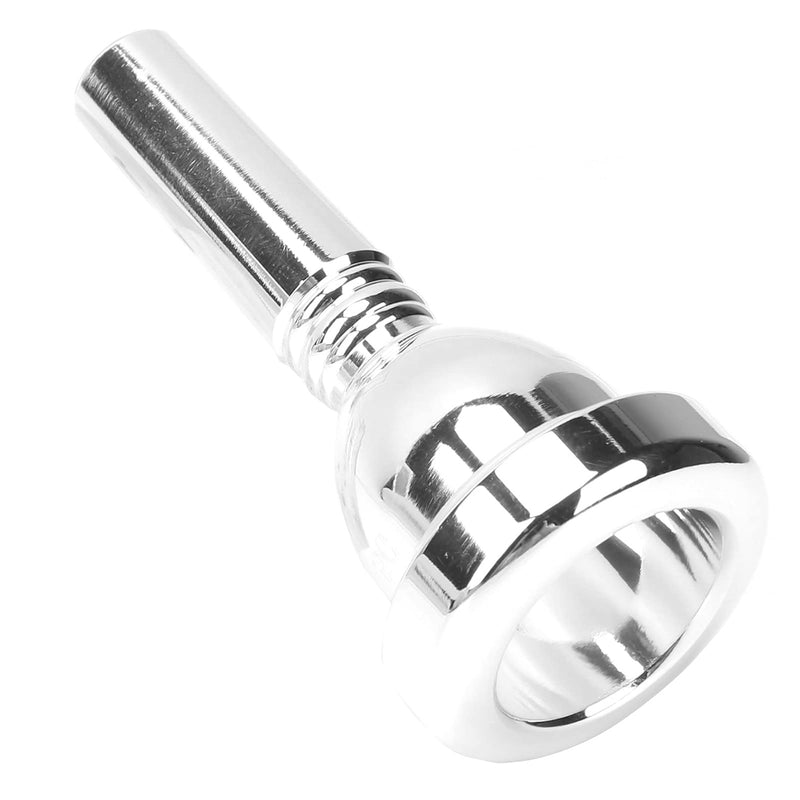 [AUSTRALIA] - Trombone Mouthpiece, Brass Tenor Large Shank Trombone Mouthpiece Professonal Silver Plated Mouthpiece, 12.7mm 5G Trombone Accessory Replacement, TR‑03 (Silver) 