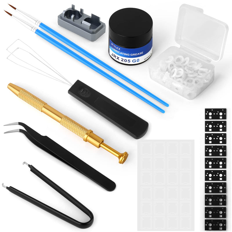 RUNJRX Keyboard Lube Kit JRX 205G0 0.53oz/15g,Keyboard Switch Pad for PCB,Switch Film for MX Kailh Gateron Switch,Keyboard Tools with Keycap Puller Tools kit-4