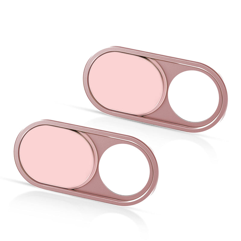 Camera Cover Slide Ultra-Thin, Webcam Cover for MacBook air, Laptop, iMac, Desktop, PC, MacBook Pro, iPad, iPhone 8/7/6, Privacy Web Camera Protection [2 Packs], Pink Pink-2 Pcs