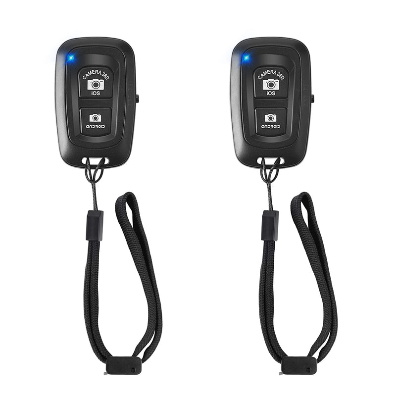 Cellphone Clicker, Camera Remote Control(2 Pack) for Photos & Videos, Wireless Camera Remote Shutter Compatible with iPhone/Android Phone/iPad/Tablets with Adjustable Wrist Strap Black-Black