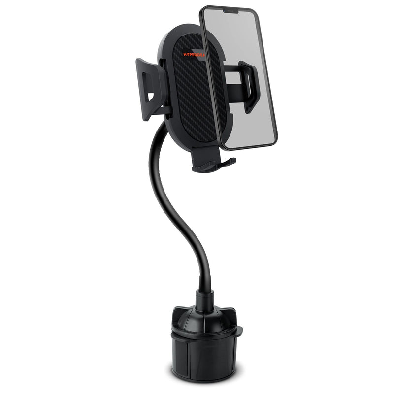 HyperGear Cup Holder Flex Universal Phone Mount, Car Phone Holder with Adjustable Gooseneck & 360° Rotation, Universal Compatibility for iPhone & Android