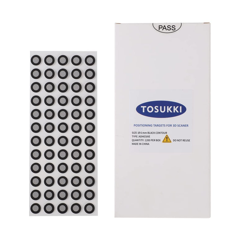 [AUSTRALIA] - 6mm Positioning Targets with Black Contour for 3D Scaner,3D scanning Markers/Dots/Stickers，Reference Point Markers/Reflection Markers/for 3D Scaning and Optical Tracking（1200 Per Box） 