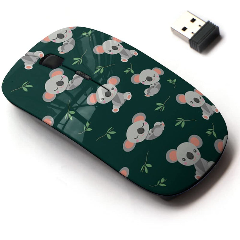 2.4G Wireless Mouse with Cute Pattern Design for All Laptops and Desktops with Nano Receiver - Sleeping Koala Bear