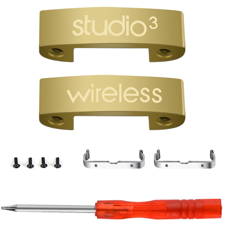 [AUSTRALIA] - Studio 3 Hinge Replacement Studio 3 Wireless Headband Connector Repair Parts Compatible with Beats Studio 3 A1796 Wireless Over-Ear Headphones(Gold) 