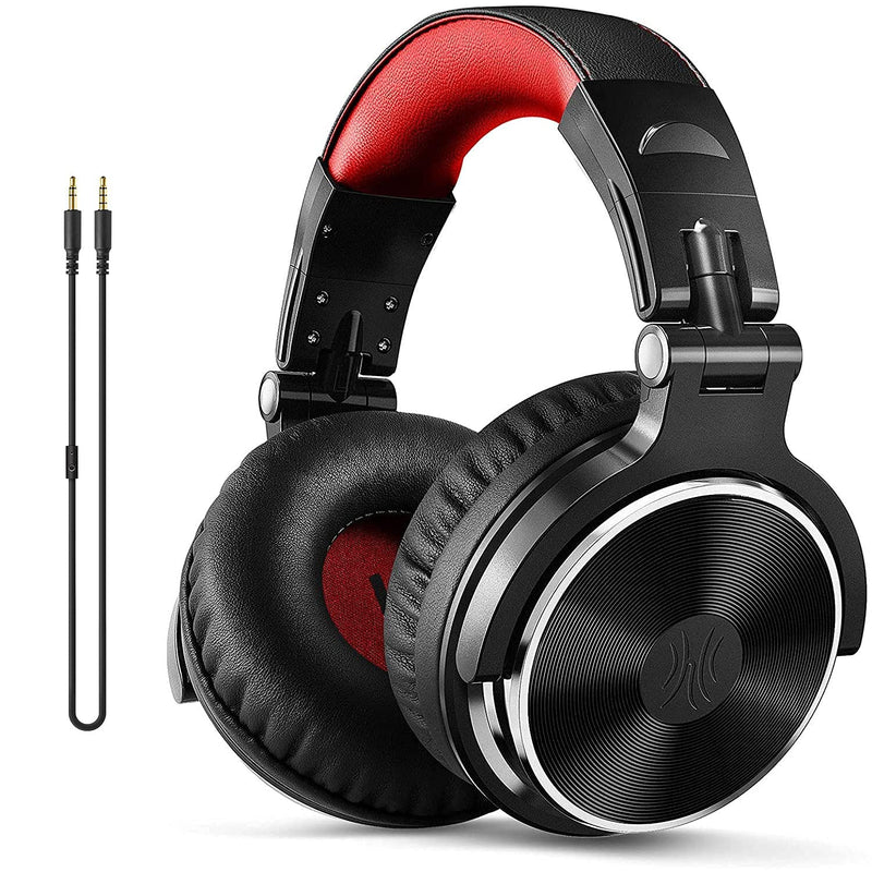 OneOdio Over Ear Headphone, Wired Bass Headsets with 50mm Driver, Foldable Lightweight Headphones and Additional 3.5mm Audio Cable with Mic and On Off Button (3.9ft)