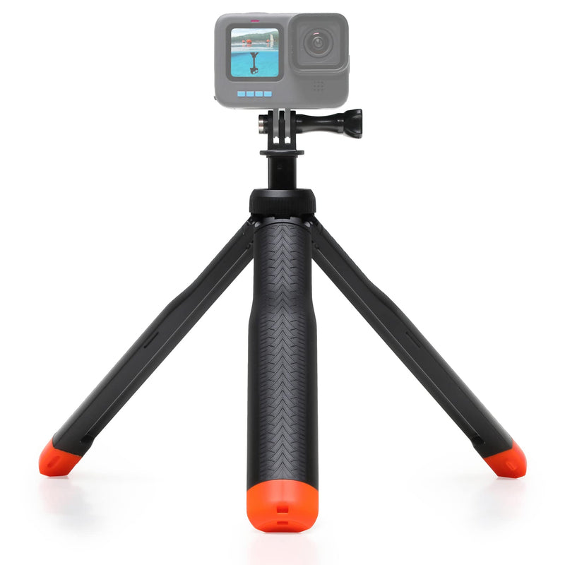 SOONSUN 4in1 Floating Selfie Stick Tripod for GoPro Hero 13 12 11 10 9 8 7 6 5 4 3 Session Max, AKASO, SJCAM Action Camera - As Waterproof Extension Monopod Pole Floating Handle Grip Tripod Stand Red