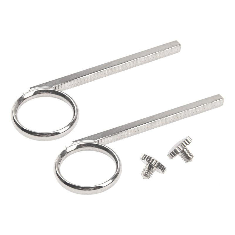 2Set Yootones Trumpet Slide Finger Ring with Fix Screw Kit Compatible with Trumpet Repairing Accessories (Silver)