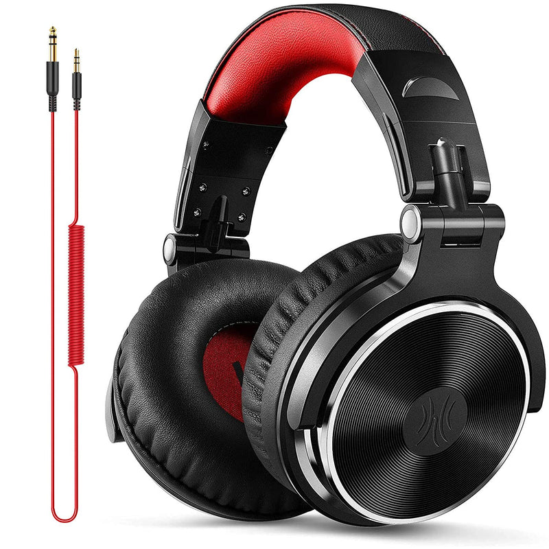OneOdio Over Ear Headphone, Wired Bass Headsets with 50mm Driver, Foldable Lightweight Headphones and Additional 6.3mm 1/4 to 3.5mm 1/8inch 9.8ft Cable