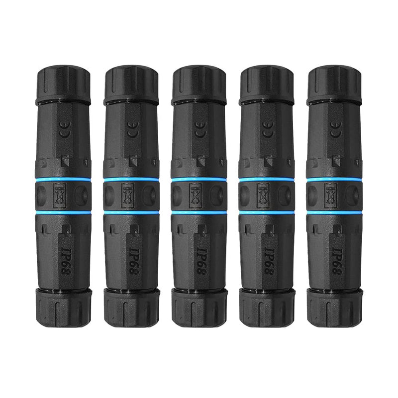 [AUSTRALIA] - AUSGLEIFEN 5PCS RJ45 Waterproof Connector IP68 Waterproof Shielded (STP) Cat5/5e/6 Ethernet LAN Cable Connector Network Cable Double Head Outdoor LAN Coupler Adapter 