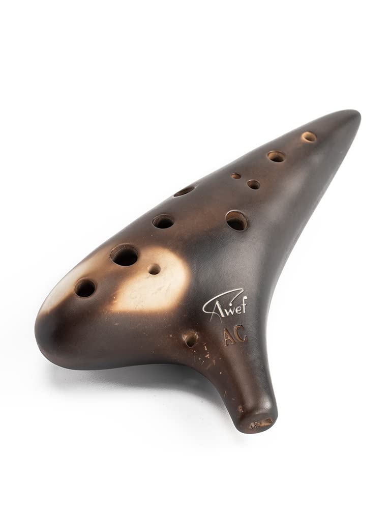 [AUSTRALIA] - Joy of Wood Thrush 12 Hole Alto C Ceramic Ocarina Sweet Potato Shape in Exquisite Craft (Free Smokey Coffee) 