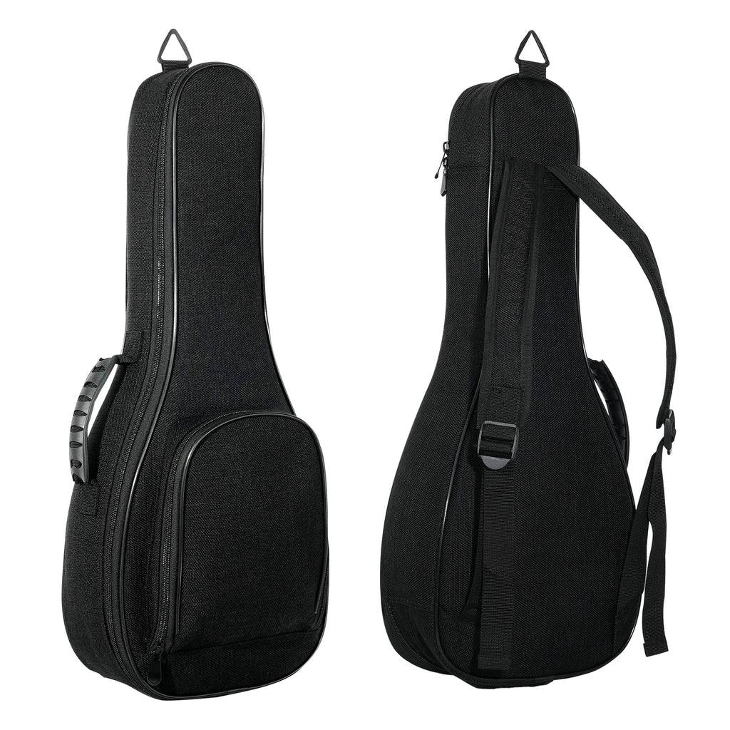 Baritone ukulele case 0.5 Inch Thick Padding ABS Handles Deviser Guitalele case linen fabric 30 inch Bass ukulele gig bag with Felt picks Black 30 Inch baritone Ukele case